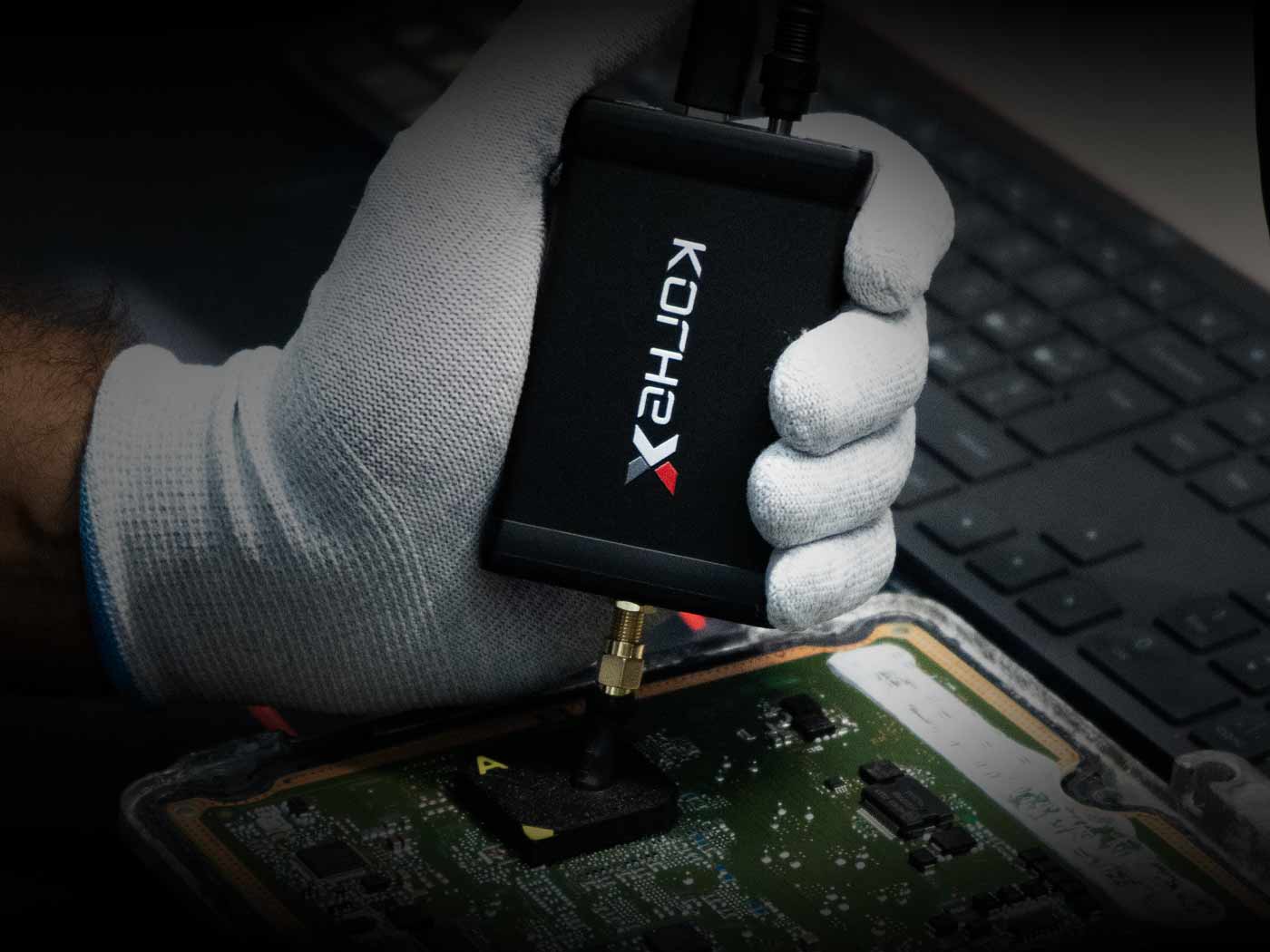 Korhex на контактній точці MCU плати ЕБУ під час процедури з Flex